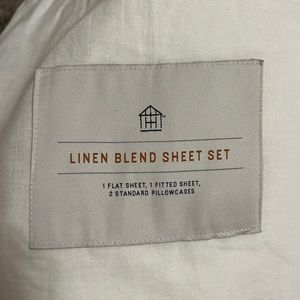 Hearth and Hand linen blend flat sheet